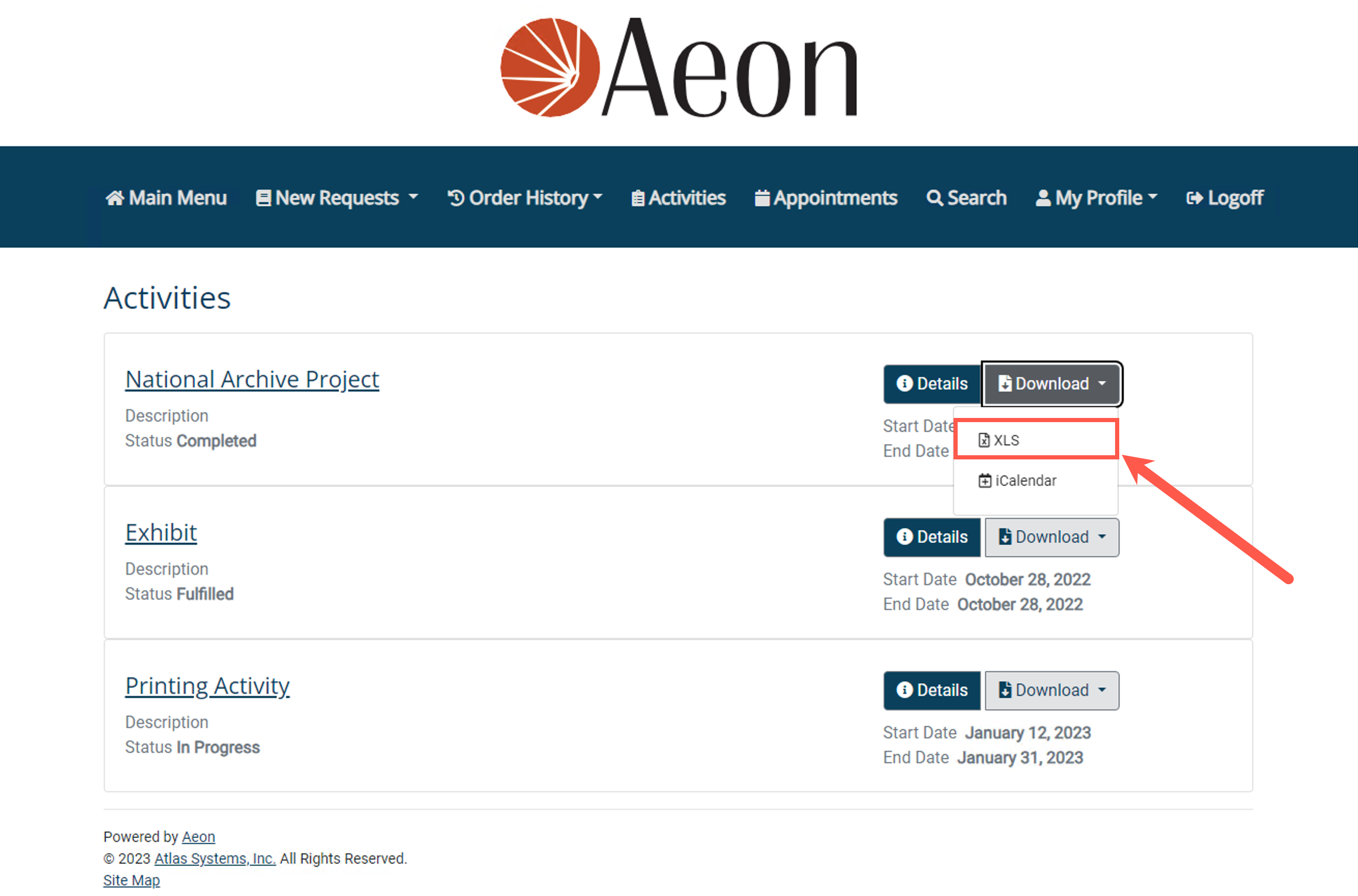 Activity Export